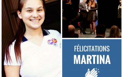 Martina Clivio reçoit la médaille du Lieutenant-gouverneur